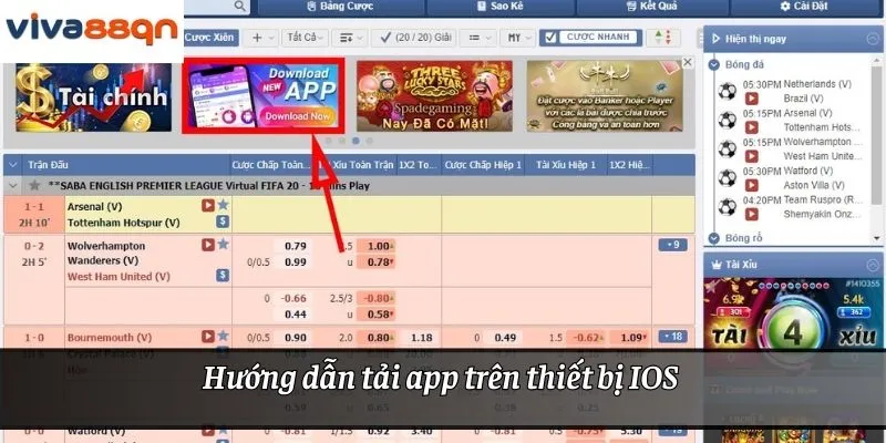 Các bước download ứng dụng sân chơi trên iOs
